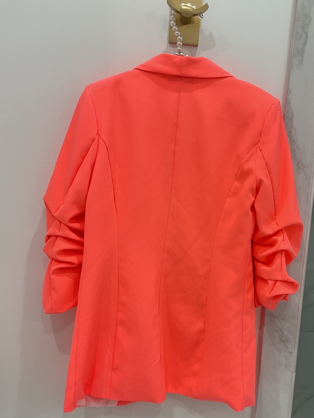🔴Highland Park Neon Coral Open-Front Blazer🔴 - Picture 3 of 7
